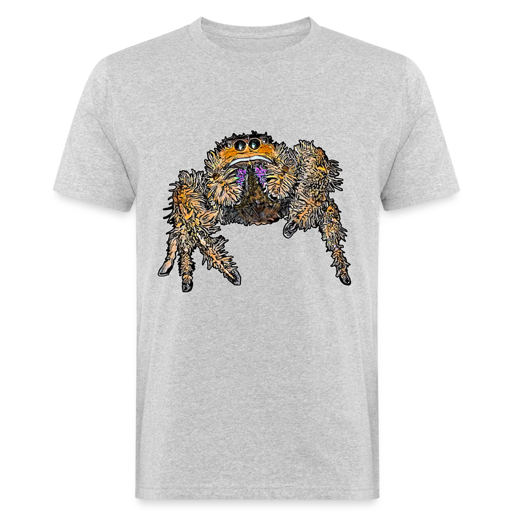 Männer Bio-T-Shirt Phidippus regius Everglades female - Grau meliert