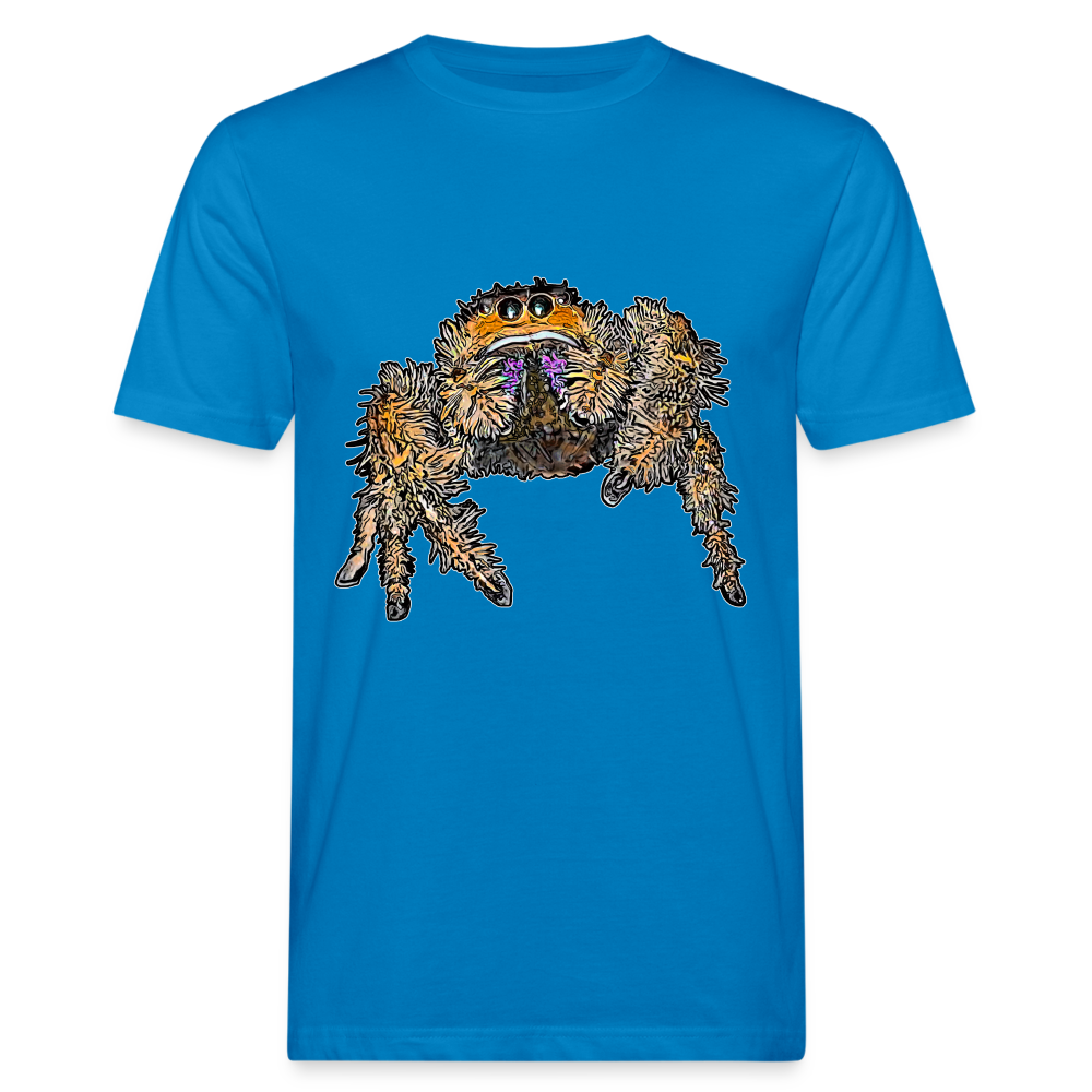 Männer Bio-T-Shirt Phidippus regius Everglades female - Pfauenblau