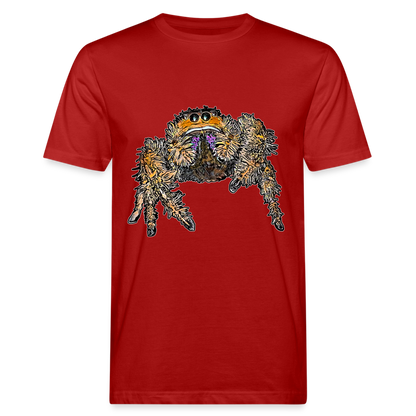 Männer Bio-T-Shirt Phidippus regius Everglades female - Dunkelrot