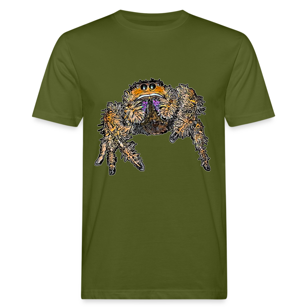 Männer Bio-T-Shirt Phidippus regius Everglades female - Moosgrün