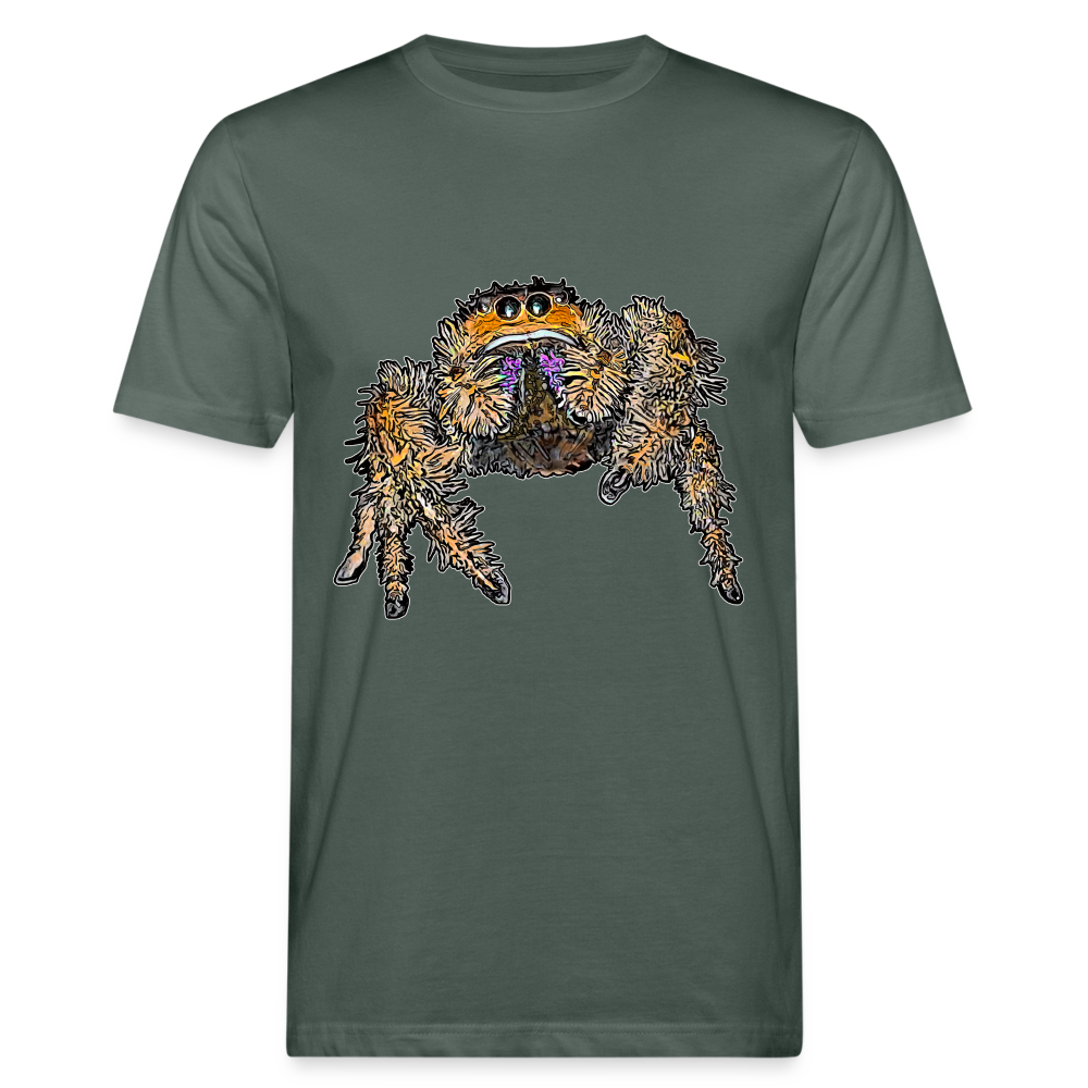 Männer Bio-T-Shirt Phidippus regius Everglades female - Graugrün