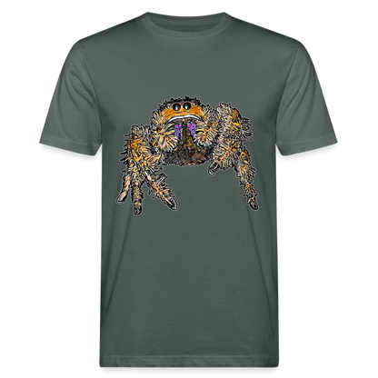 Männer Bio-T-Shirt Phidippus regius Everglades female - Graugrün