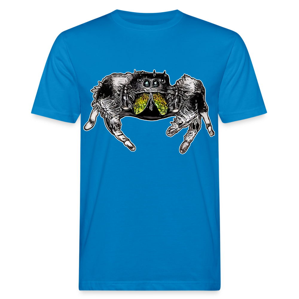 Männer Bio-T-Shirt Phidippus regius Rastafari male - Pfauenblau