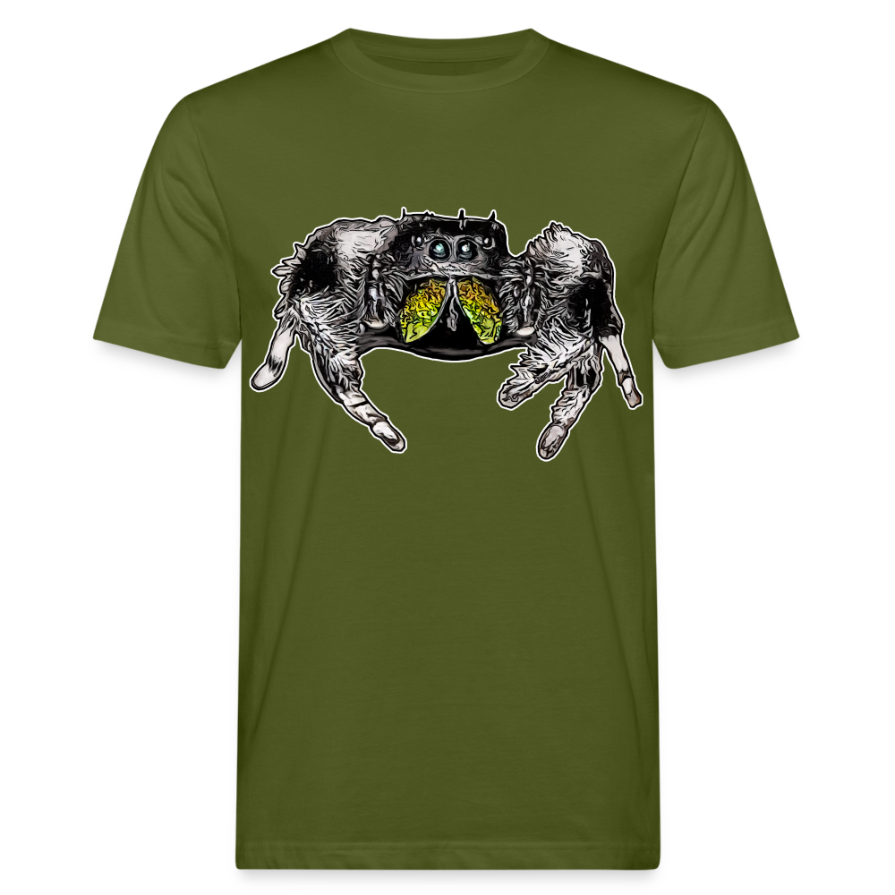 Männer Bio-T-Shirt Phidippus regius Rastafari male - Moosgrün