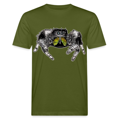 Männer Bio-T-Shirt Phidippus regius Rastafari male - Moosgrün