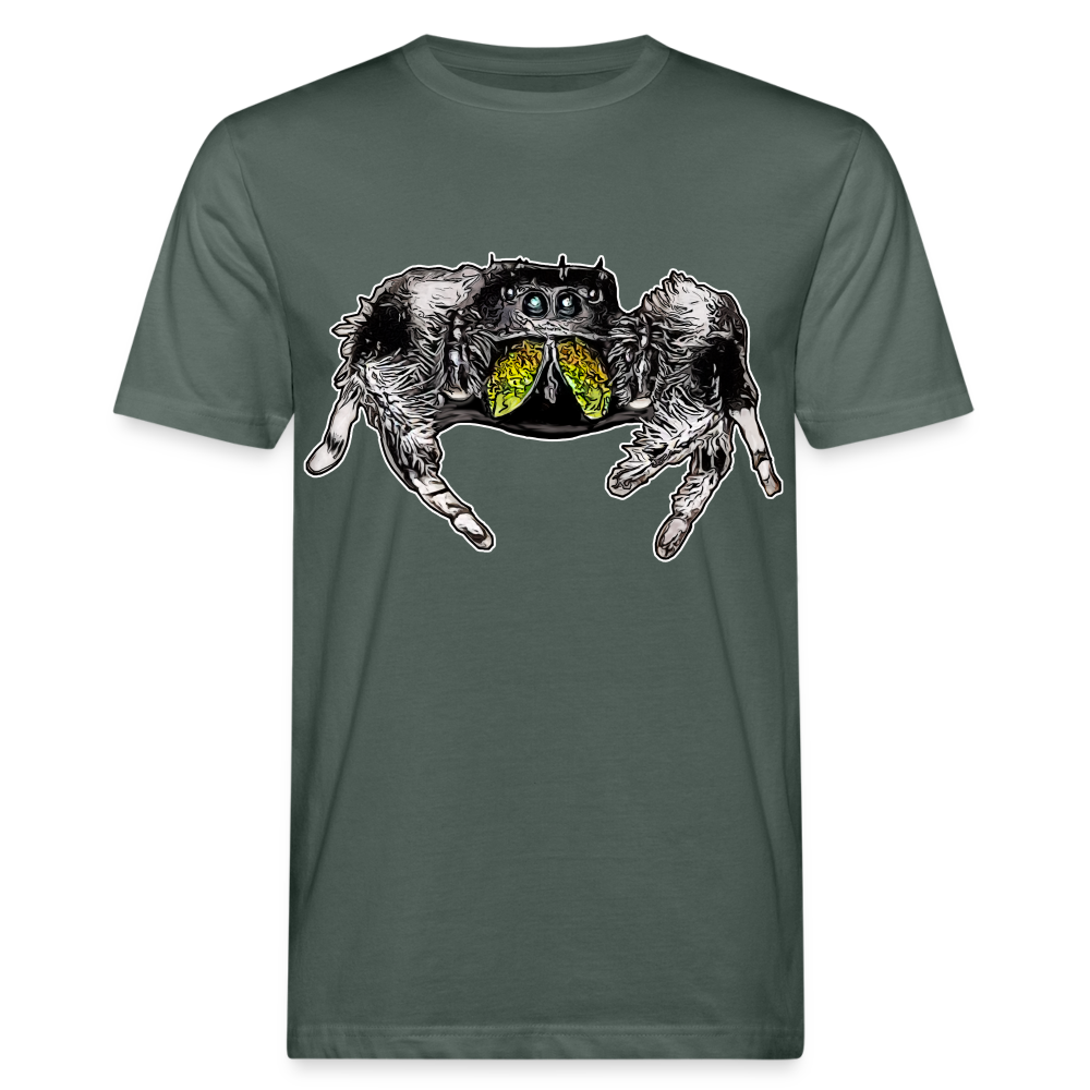 Männer Bio-T-Shirt Phidippus regius Rastafari male - Graugrün
