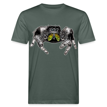 Männer Bio-T-Shirt Phidippus regius Rastafari male - Graugrün