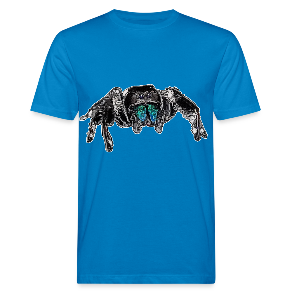 Männer Bio-T-Shirt Phidippus regius Everglades male - Pfauenblau