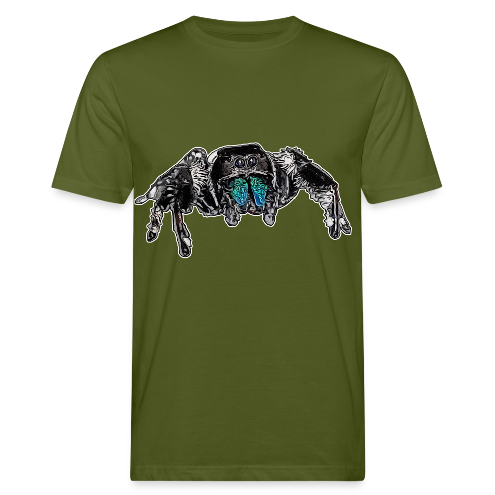 Männer Bio-T-Shirt Phidippus regius Everglades male - Moosgrün