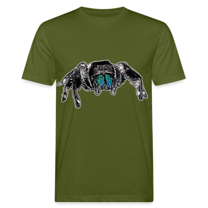 Männer Bio-T-Shirt Phidippus regius Everglades male - Moosgrün