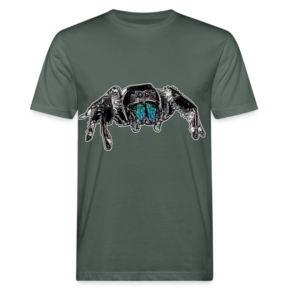 Männer Bio-T-Shirt Phidippus regius Everglades male - Graugrün