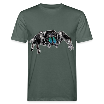 Männer Bio-T-Shirt Phidippus regius Everglades male - Graugrün