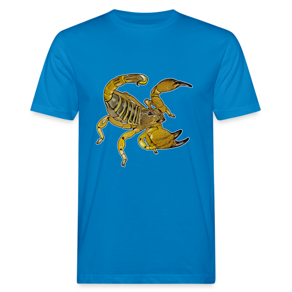Männer Bio-T-Shirt Scorpio maurus palmatus - Pfauenblau