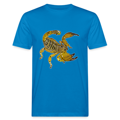 Männer Bio-T-Shirt Scorpio maurus palmatus - Pfauenblau