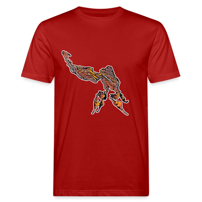 Männer Bio-T-Shirt Phyllocrania paradoxa male - Dunkelrot