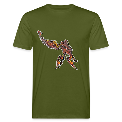 Männer Bio-T-Shirt Phyllocrania paradoxa male - Moosgrün