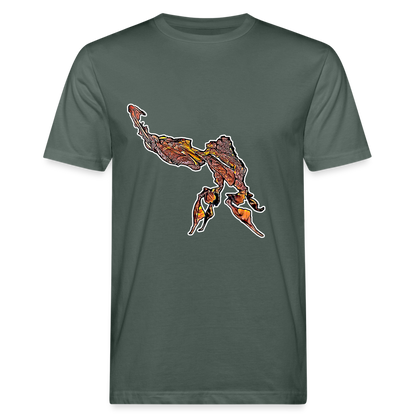 Männer Bio-T-Shirt Phyllocrania paradoxa male - Graugrün