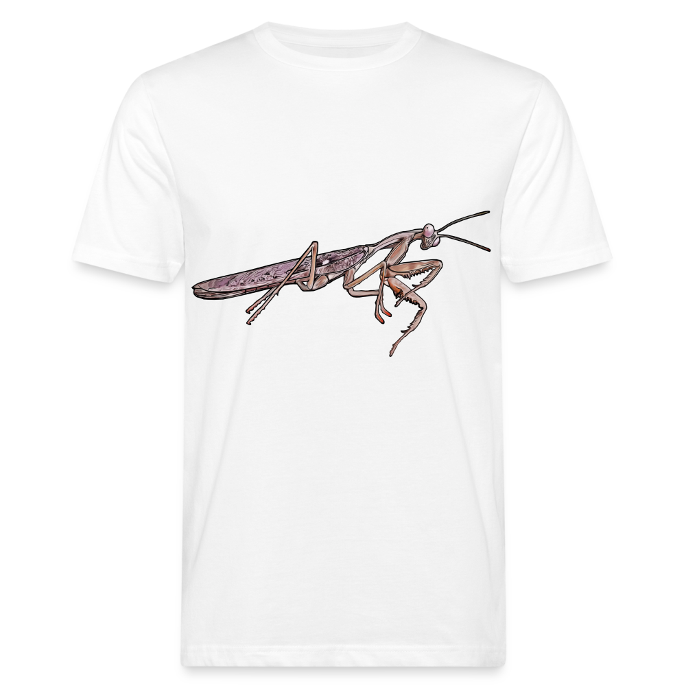 Männer Bio-T-Shirt Rhombodera kirbyi male - weiß