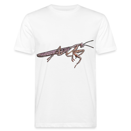 Männer Bio-T-Shirt Rhombodera kirbyi male - weiß