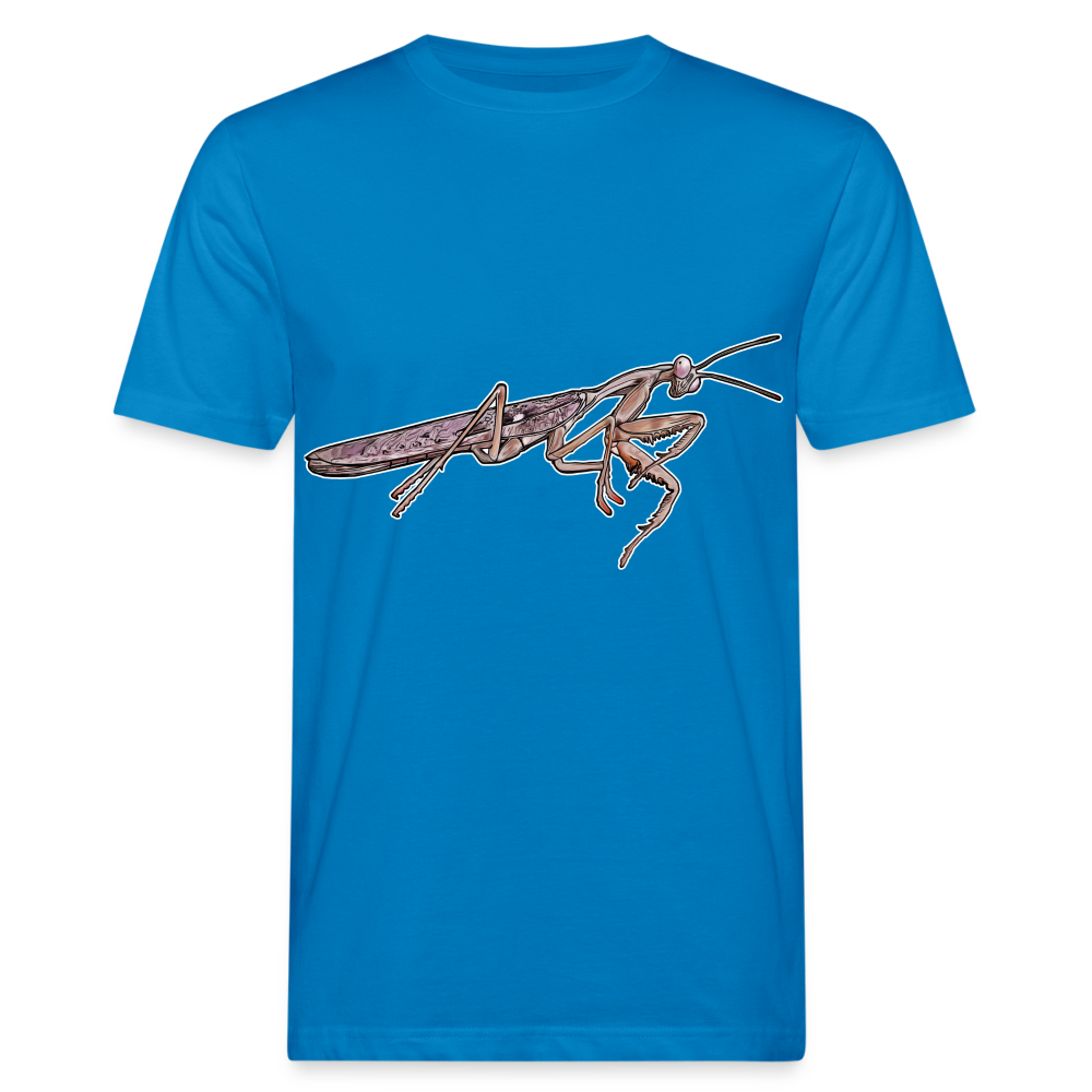 Männer Bio-T-Shirt Rhombodera kirbyi male - Pfauenblau