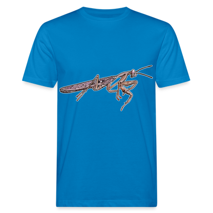 Männer Bio-T-Shirt Rhombodera kirbyi male - Pfauenblau