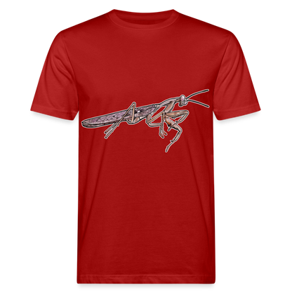 Männer Bio-T-Shirt Rhombodera kirbyi male - Dunkelrot