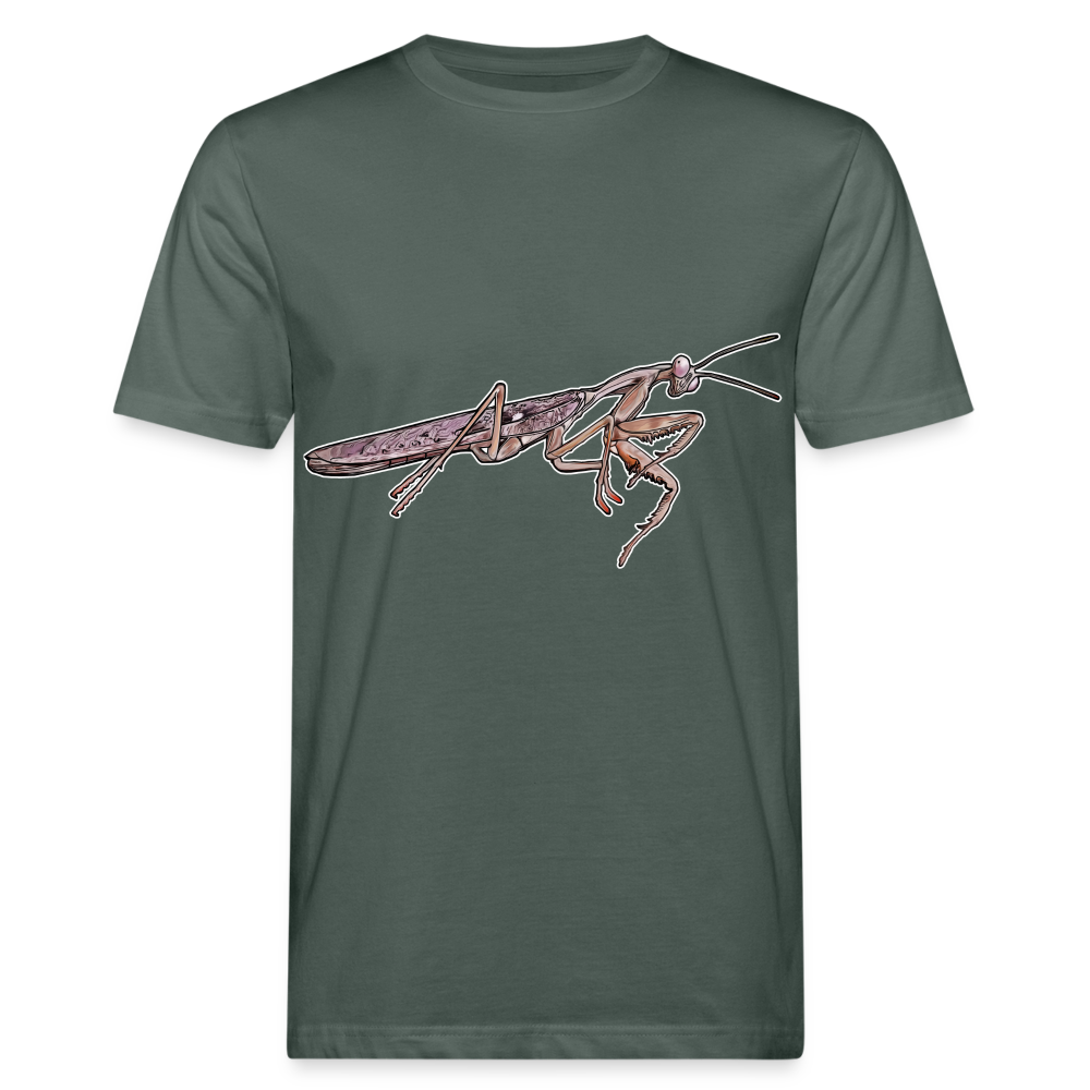 Männer Bio-T-Shirt Rhombodera kirbyi male - Graugrün