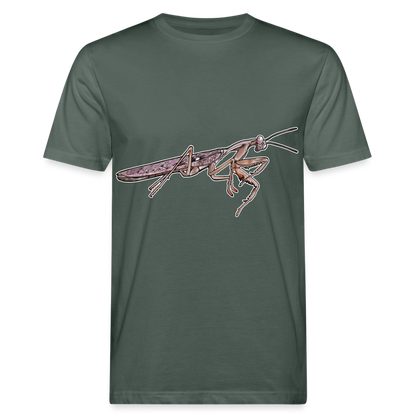 Männer Bio-T-Shirt Rhombodera kirbyi male - Graugrün