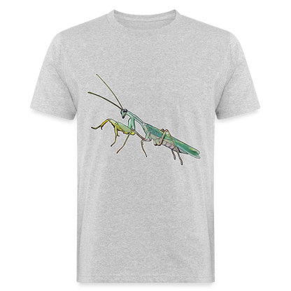 Männer Bio-T-Shirt Sphodromantis lineola male - Grau meliert