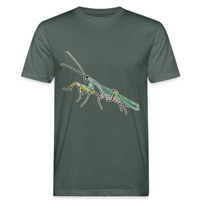 Männer Bio-T-Shirt Sphodromantis lineola male - Graugrün