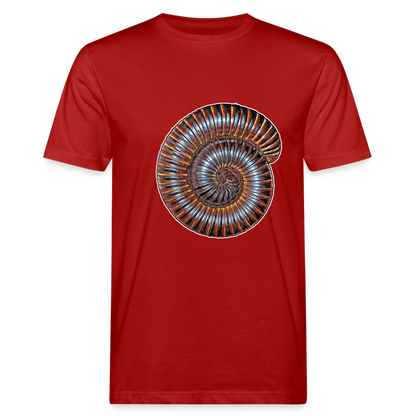 Männer Bio-T-Shirt Archispirostreptus gigas - Dunkelrot