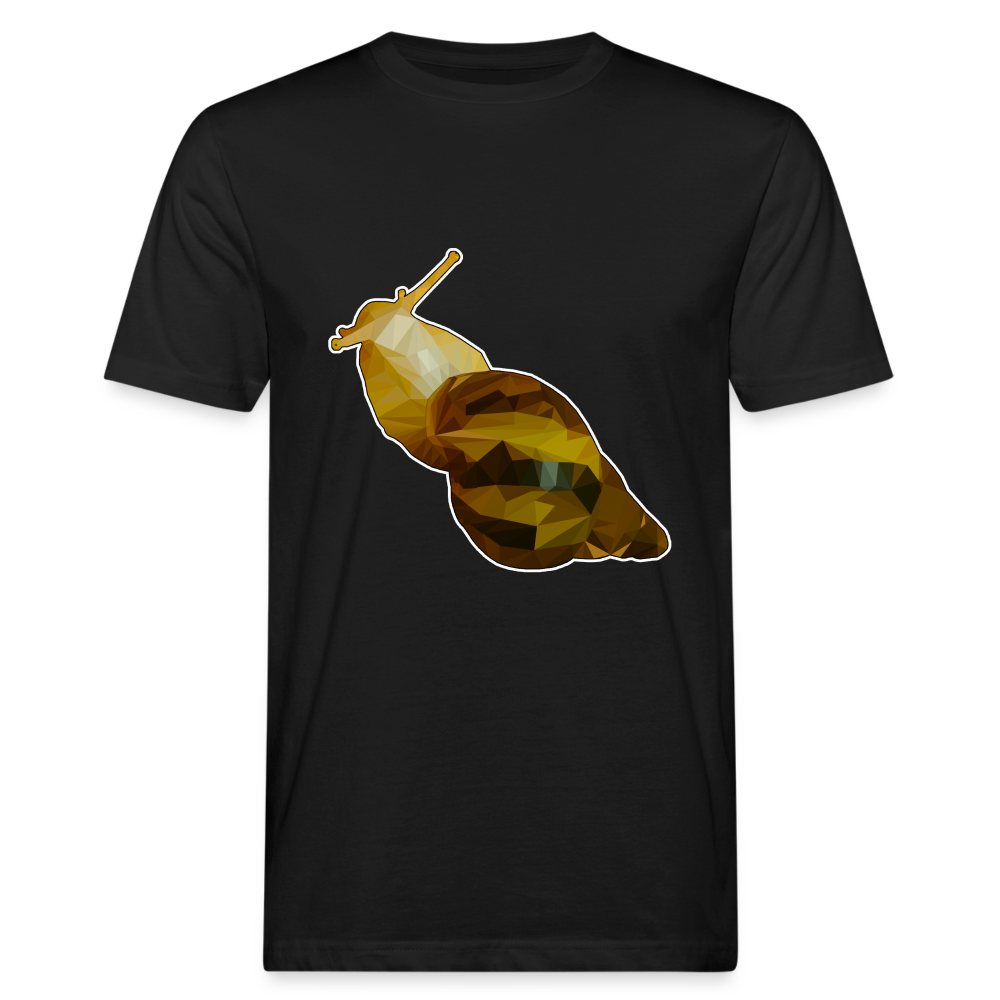 Männer Bio-T-Shirt Achatina reticulata Low Poly - Schwarz