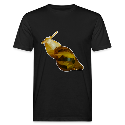 Männer Bio-T-Shirt Achatina reticulata Low Poly - Schwarz