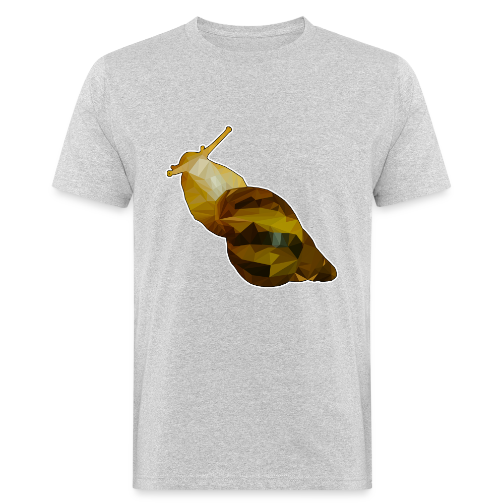 Männer Bio-T-Shirt Achatina reticulata Low Poly - Grau meliert