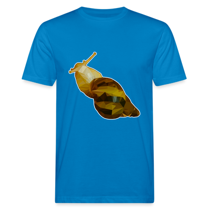 Männer Bio-T-Shirt Achatina reticulata Low Poly - Pfauenblau
