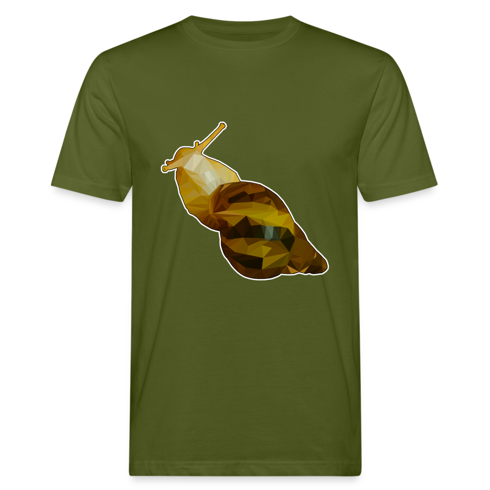 Männer Bio-T-Shirt Achatina reticulata Low Poly - Moosgrün