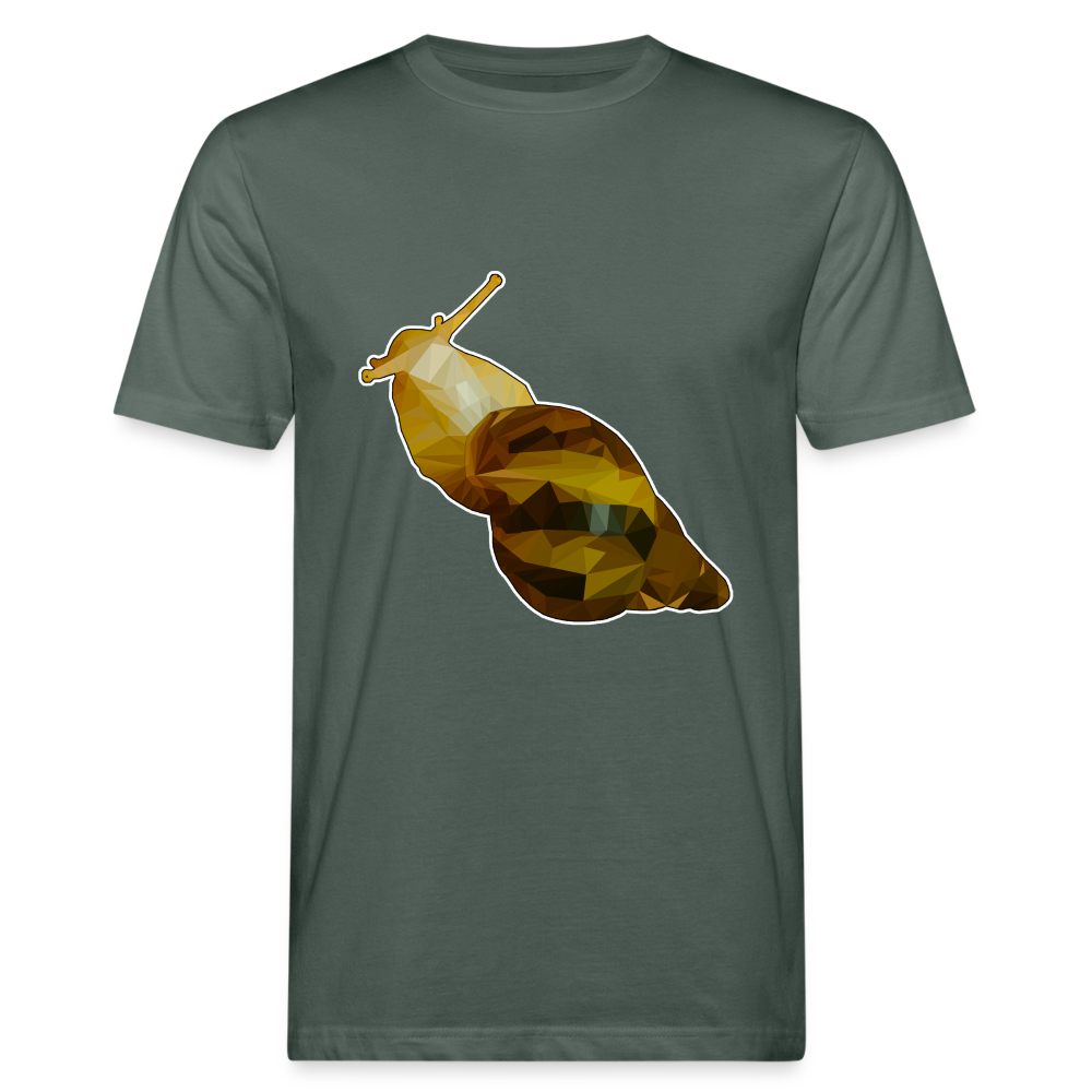 Männer Bio-T-Shirt Achatina reticulata Low Poly - Graugrün