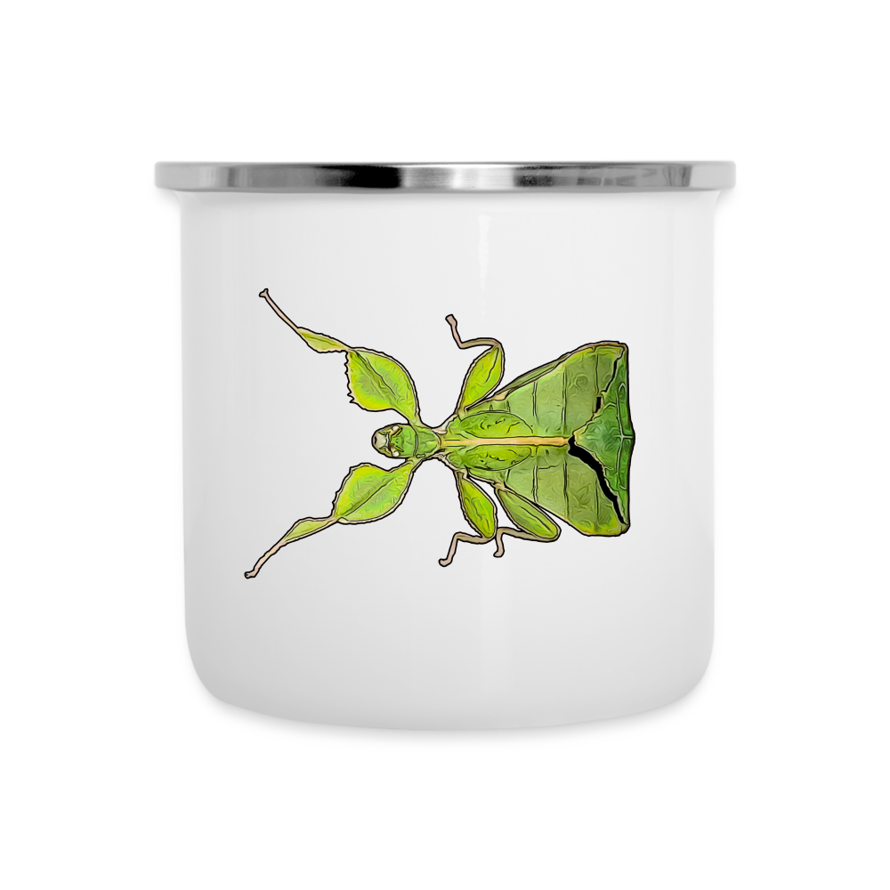 Emaille-Tasse Phyllium philippinicum female - weiß