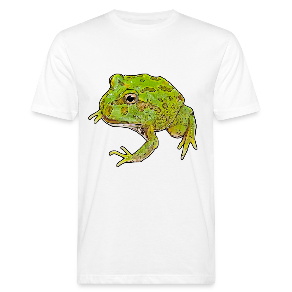 Männer Bio-T-Shirt Ceratophrys cranwelli Peppermint Blue - weiß