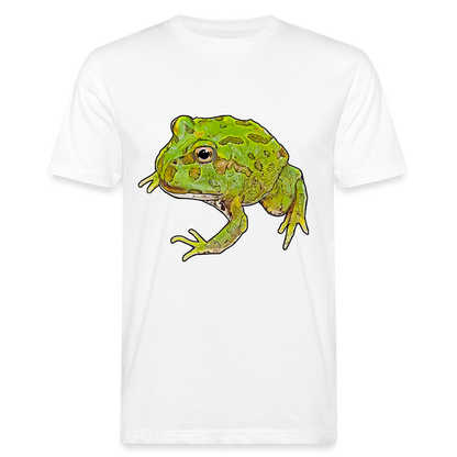 Männer Bio-T-Shirt Ceratophrys cranwelli Peppermint Blue - weiß