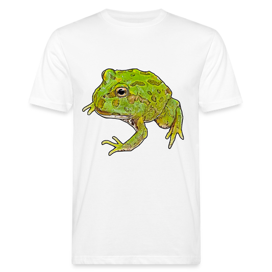 Männer Bio-T-Shirt Ceratophrys cranwelli Peppermint Blue - weiß