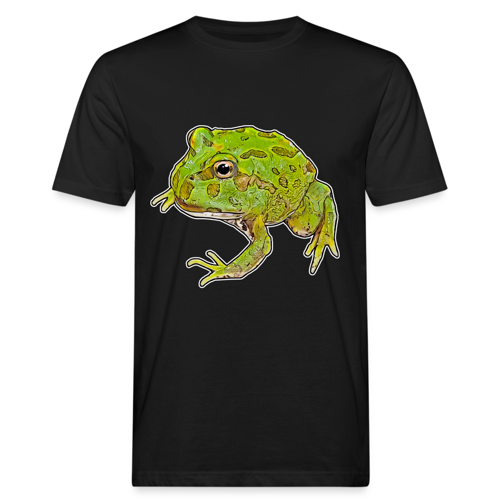 Männer Bio-T-Shirt Ceratophrys cranwelli Peppermint Blue - Schwarz
