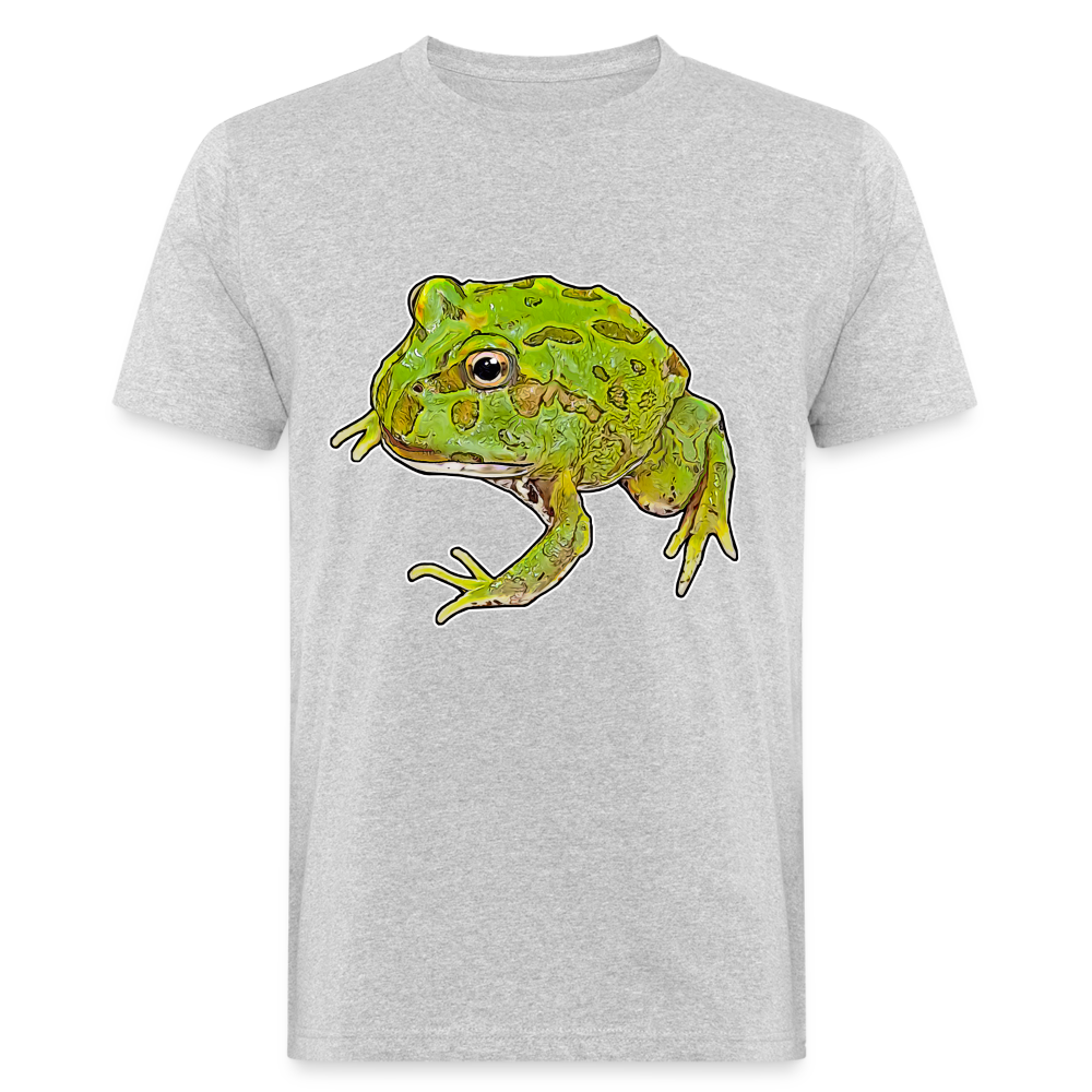 Männer Bio-T-Shirt Ceratophrys cranwelli Peppermint Blue - Grau meliert
