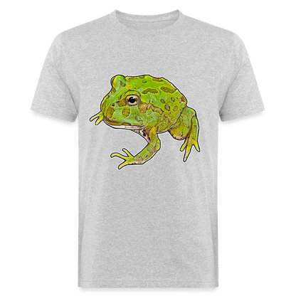 Männer Bio-T-Shirt Ceratophrys cranwelli Peppermint Blue - Grau meliert