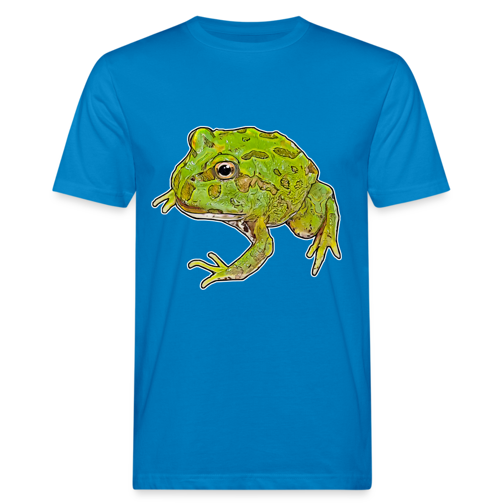 Männer Bio-T-Shirt Ceratophrys cranwelli Peppermint Blue - Pfauenblau