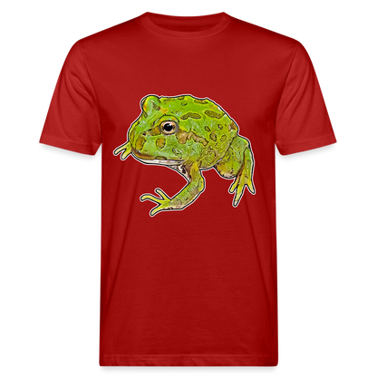 Männer Bio-T-Shirt Ceratophrys cranwelli Peppermint Blue - Dunkelrot
