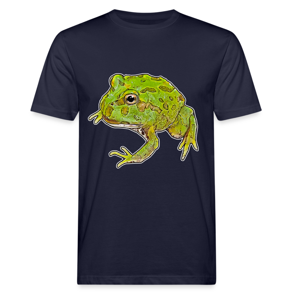 Männer Bio-T-Shirt Ceratophrys cranwelli Peppermint Blue - Navy