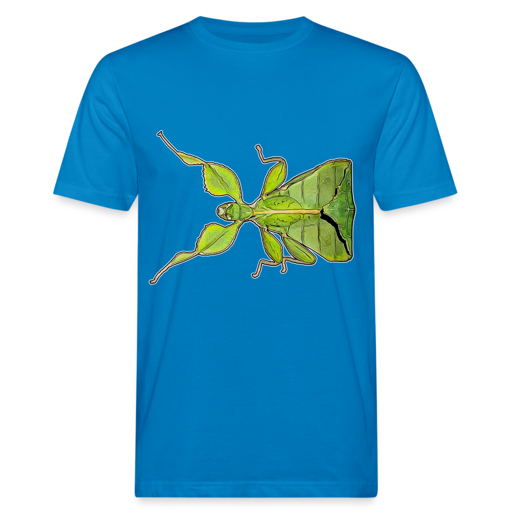 Männer Bio-T-Shirt Phyllium philippinicum female - Pfauenblau