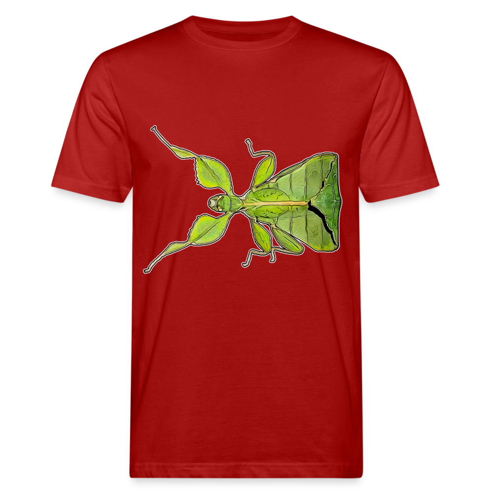 Männer Bio-T-Shirt Phyllium philippinicum female - Dunkelrot