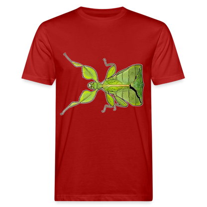 Männer Bio-T-Shirt Phyllium philippinicum female - Dunkelrot